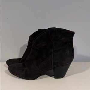 Ash Black Suede Ankle Boots